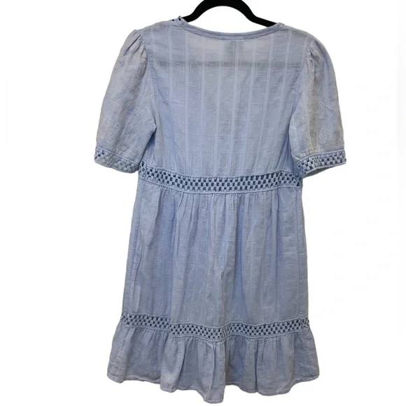 Knox Rose Light Blue Embroidered Dress Size Small - Picture 4 of 7